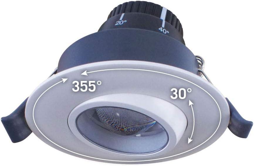 Armacost Lighting 3-3/8 in. LED Recessed Gimball Light Matte White Trim