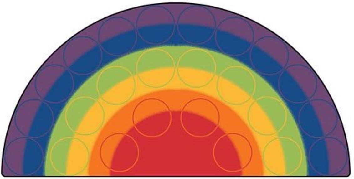 Carpets for Kids Rainbow Rows Seating Premium Tufted Multi Color Area Rug