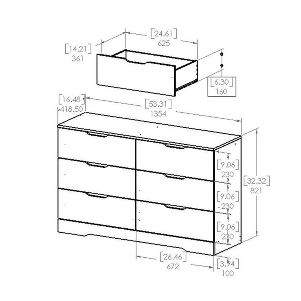 South Shore Holland 6-Drawer Dresser