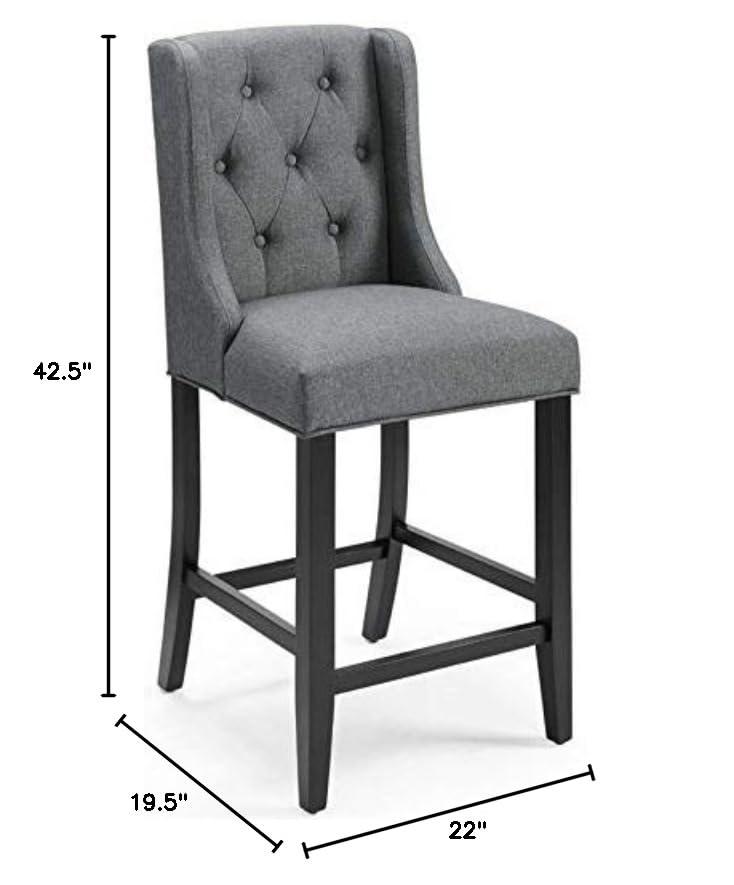 Modway Baronet Tufted Button Upholstered Fabric Stool