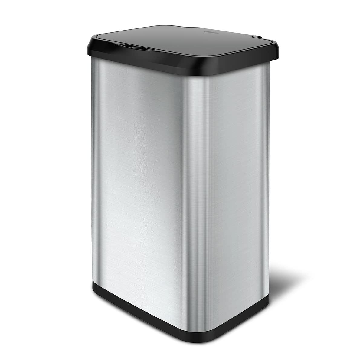 Stainless Steel 20 Gallon Motion Sensor Trash Can with Clorox Odor Protection