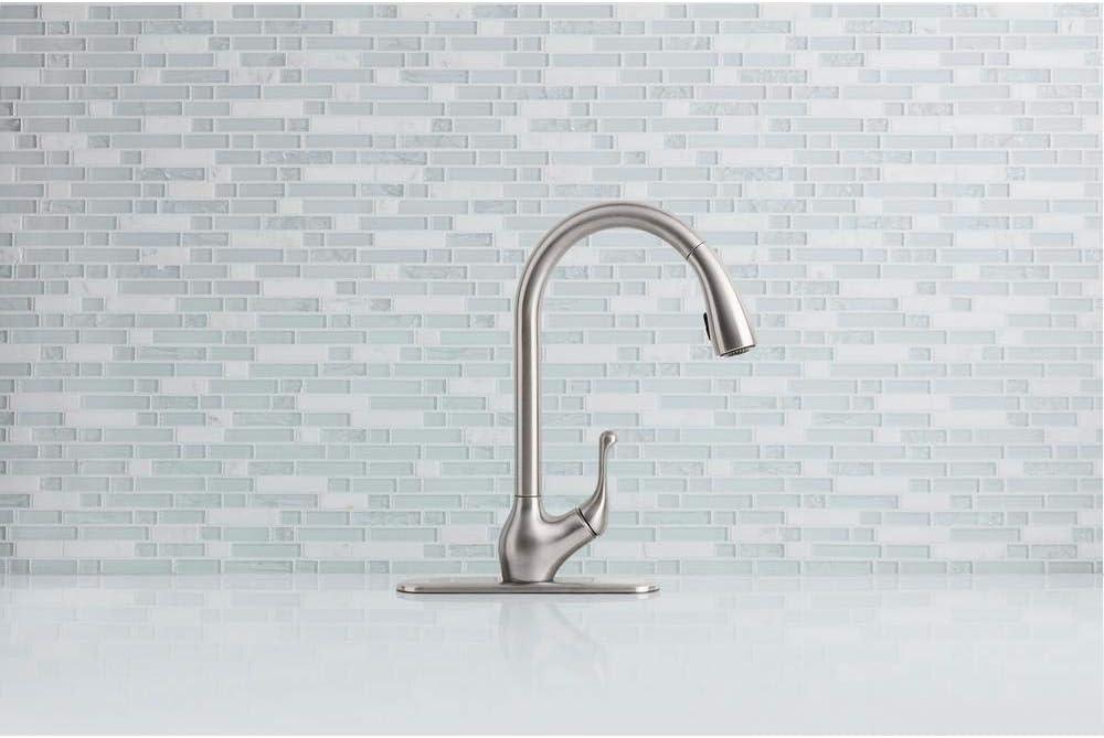 Stainless Steel Touchless Pull-Down Kitchen Faucet with Soap Dispenser