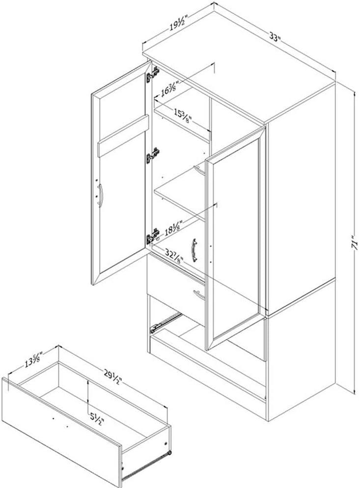 South Shore Acapella Armoire