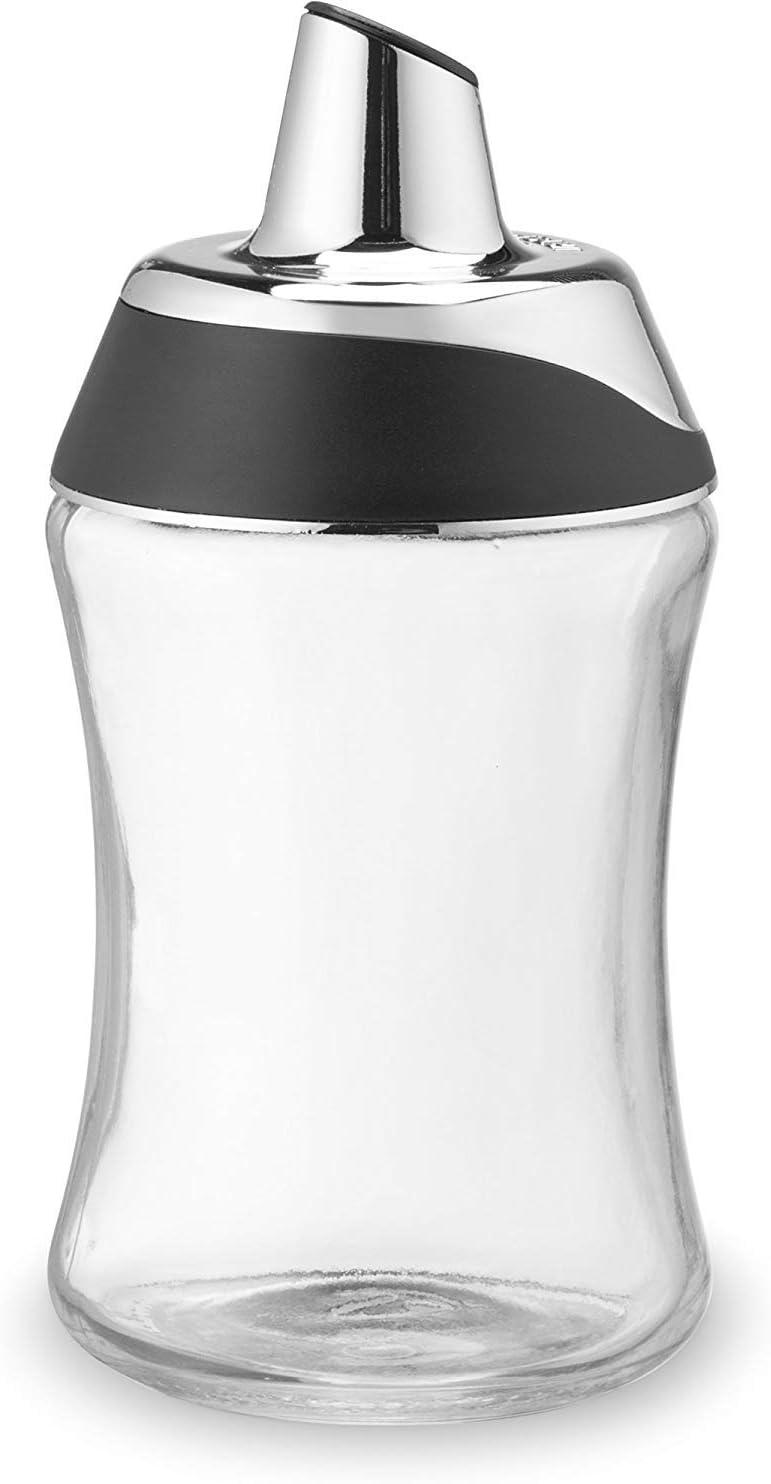 J&M DESIGN Sugar Dispenser with Pour Spout Lid Sugar Container Shaker Coffee Bar Accessories Organizer Essentials Powdered Creamer Baking Supplies 7.5oz Glass Jar Pourer Sugar Bowl Salt Dish Holder