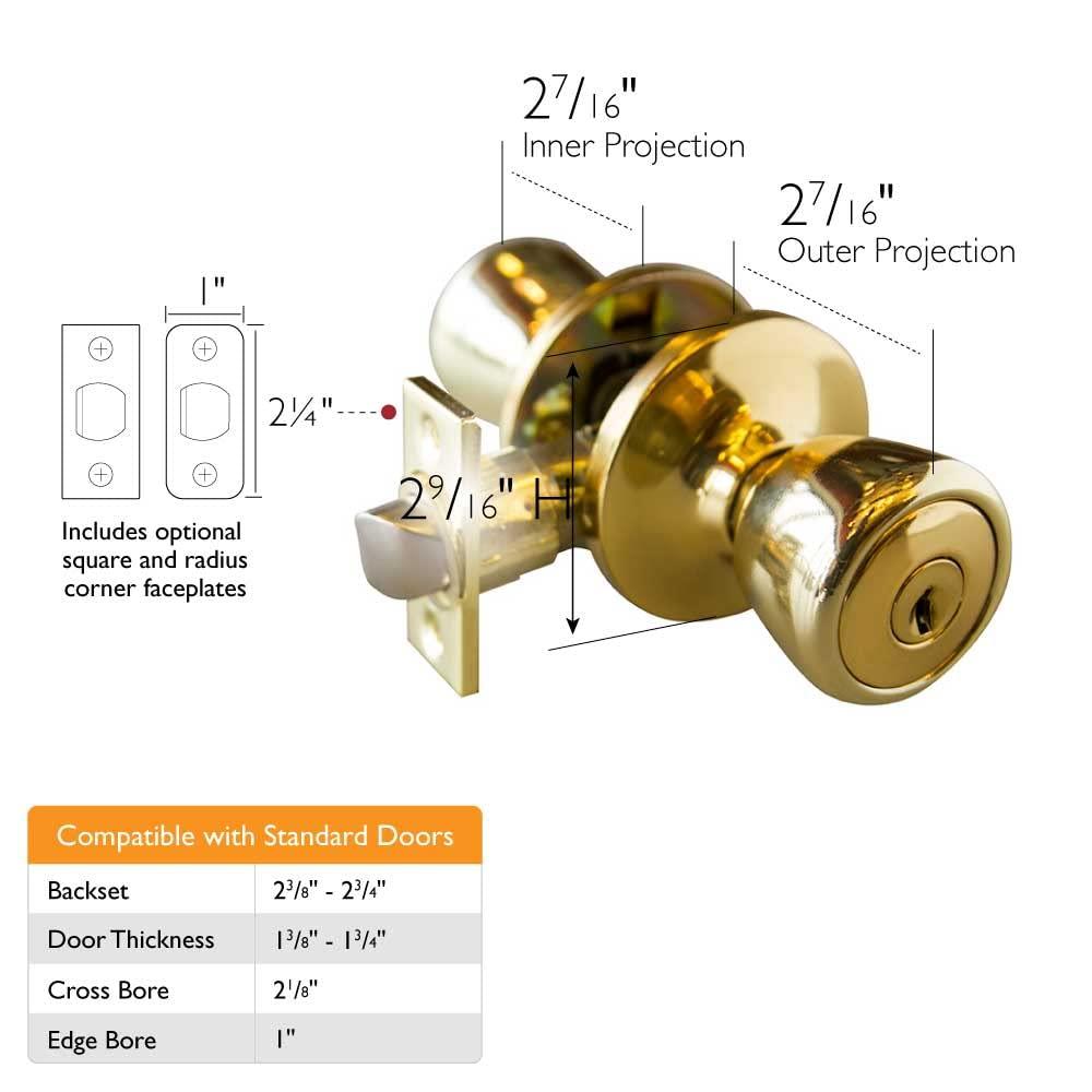 Terrace Keyed Door Knob