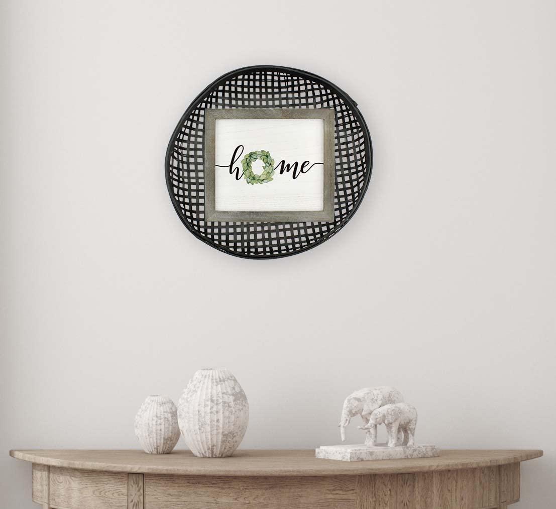 AuldHome Design Black Boho Wall Baskets 2pk; Wall Decor Baskets