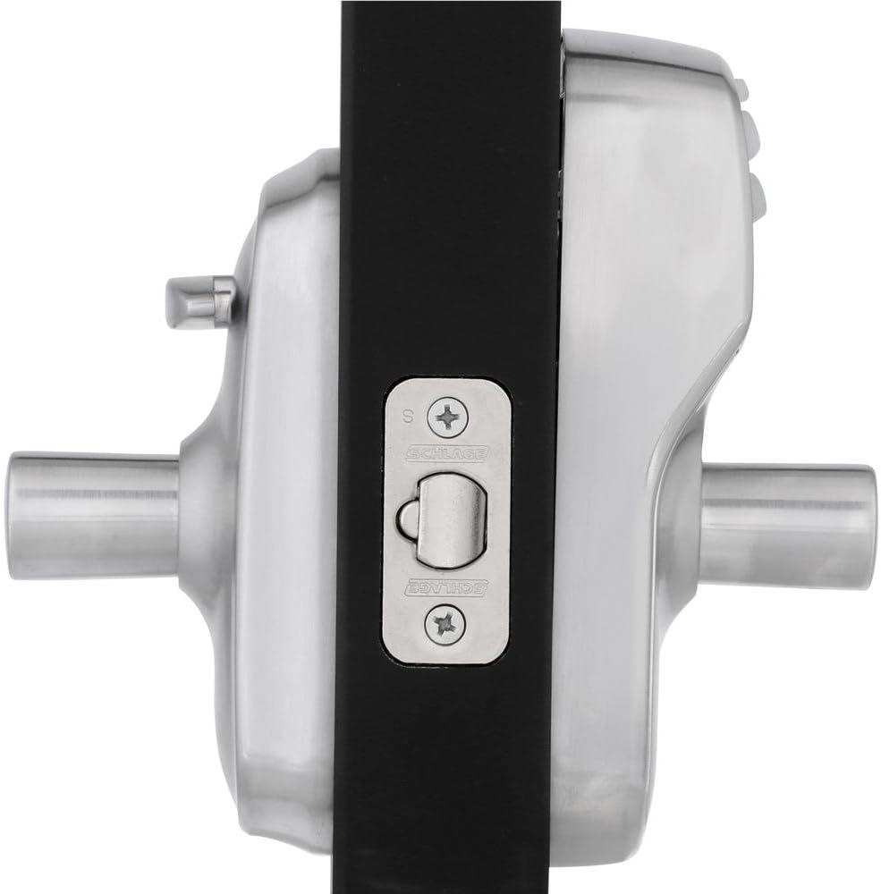 Schlage FE595CSVELA626 Satin Chrome Keypad Lever With Plymouth Trim And Flair Lever With Flex Lock