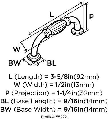 Satin Nickel Traditional Cabinet Pull with Mounting Hardware