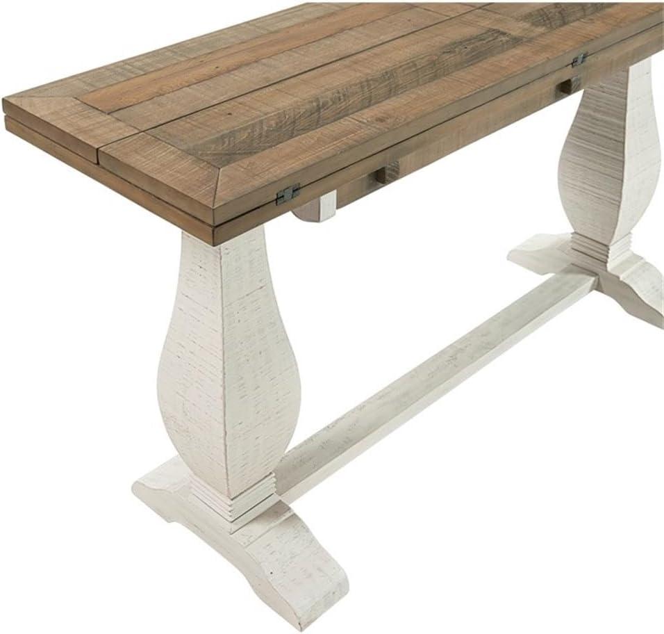 Martin Svensson Home Napa Solid Wood Flip Top Sofa Table White Stain and Natural