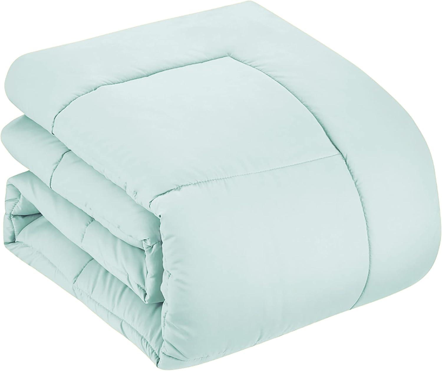 Aqua Twin Reversible Down Alternative Microfiber Bed in a Bag Set