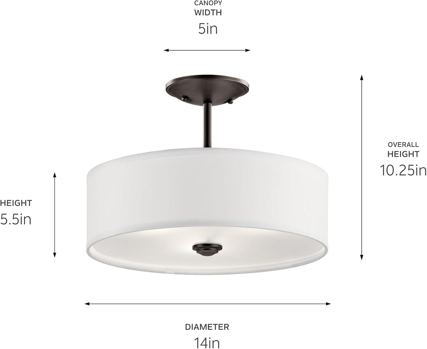 Kichler Lighting Shailene 3 - Light Semi-Flush Mount in  Olde Bronze