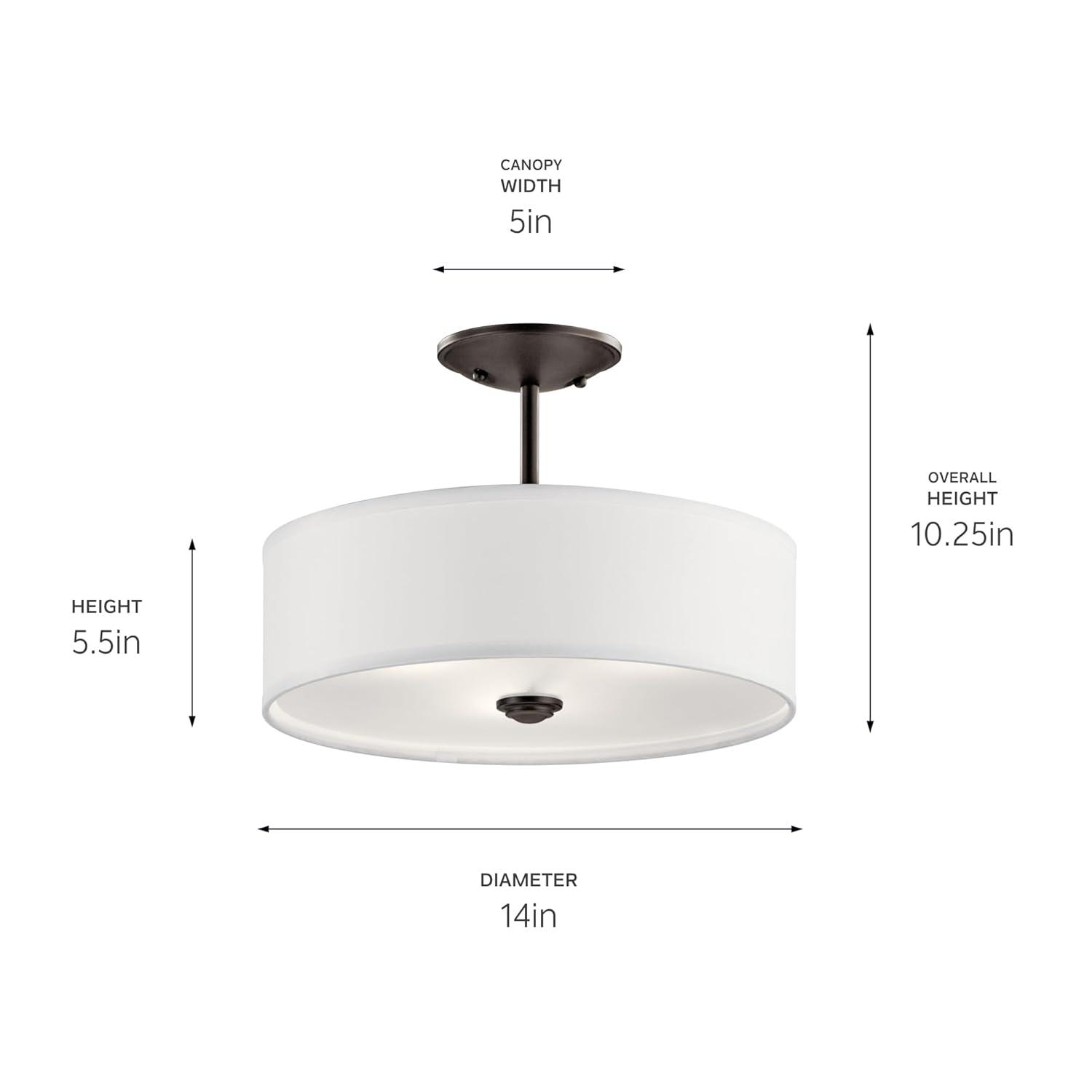 Kichler Lighting Shailene 3 - Light Semi-Flush Mount in  Olde Bronze