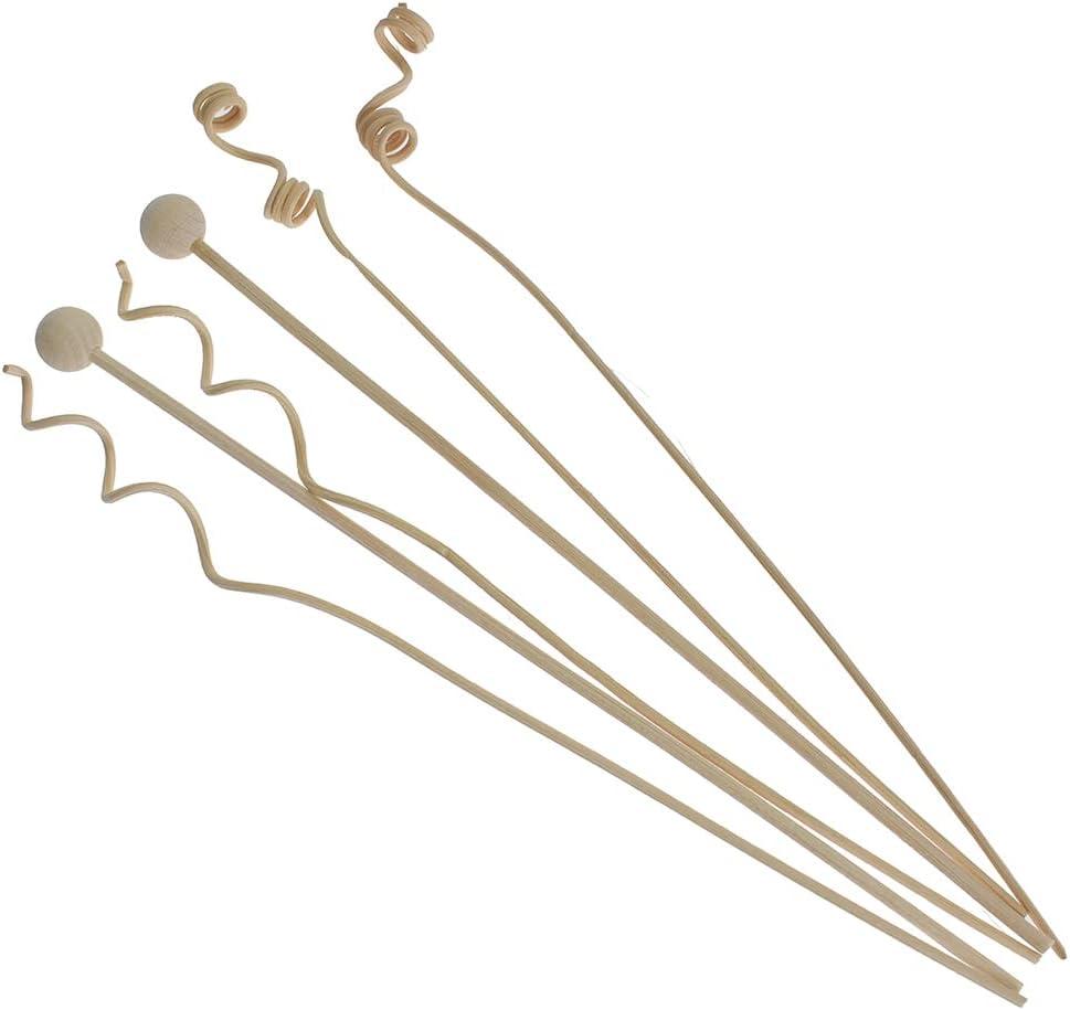 6Pcs Reed Diffuser Sticks, Natural Rattan Wood Sticks Essential Oil Aroma Diffuser Sticks Refill Replacement for Aroma Fragrance