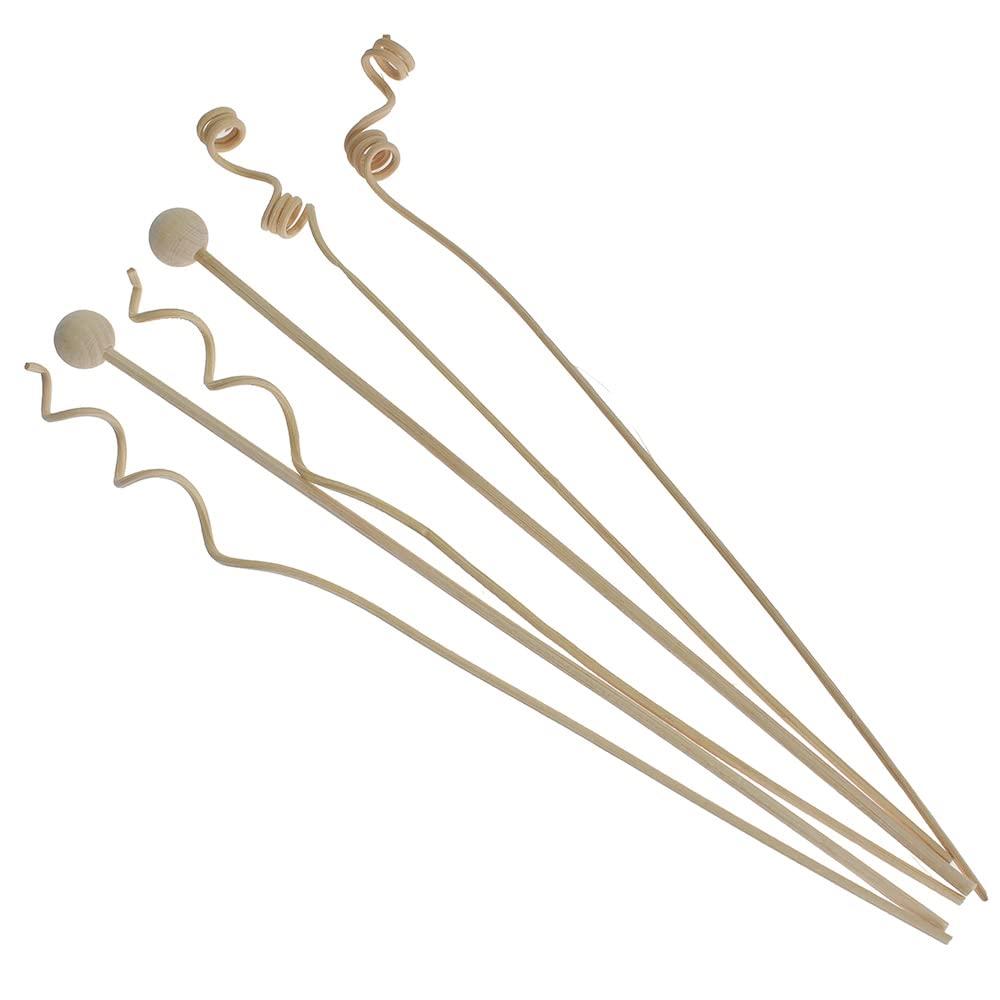 6Pcs Reed Diffuser Sticks, Natural Rattan Wood Sticks Essential Oil Aroma Diffuser Sticks Refill Replacement for Aroma Fragrance
