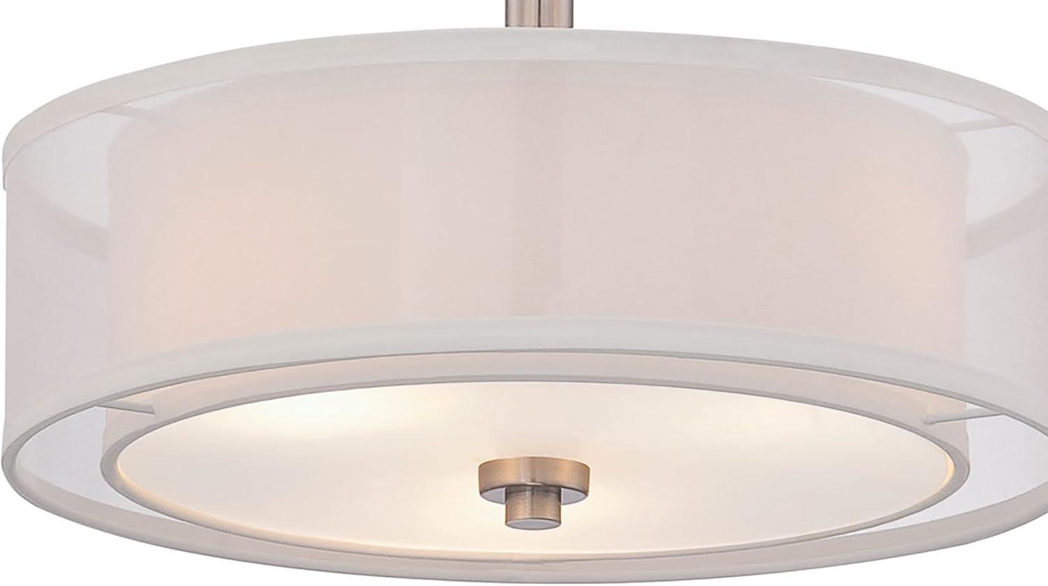 Minka Lavery - Parsons Studio - 3 Light Semi-Flush Mount in Transitional Style -