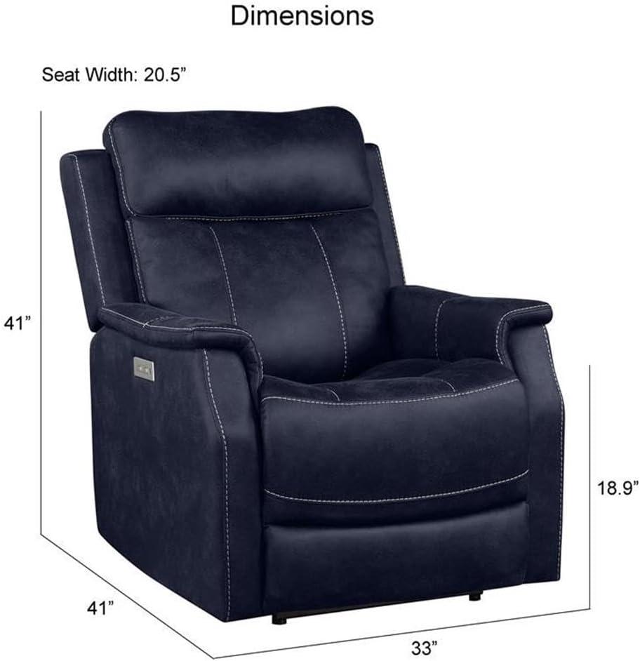 Single Seat Recliner Lounge Chair with USB Port, Fabric Upholstered Arm Chair with Retractable Footrest and Pillow, Comfy Single Sofa Accent Chair for Bedroom Living Room