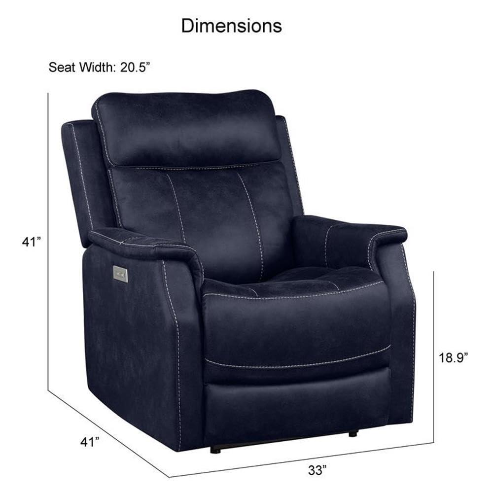 Single Seat Recliner Lounge Chair with USB Port, Fabric Upholstered Arm Chair with Retractable Footrest and Pillow, Comfy Single Sofa Accent Chair for Bedroom Living Room