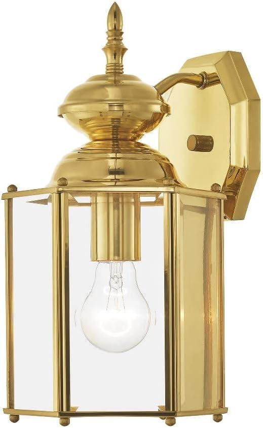 Livex Lighting Outdoor Basics 1 - Light Wall Light in  Polished Brass