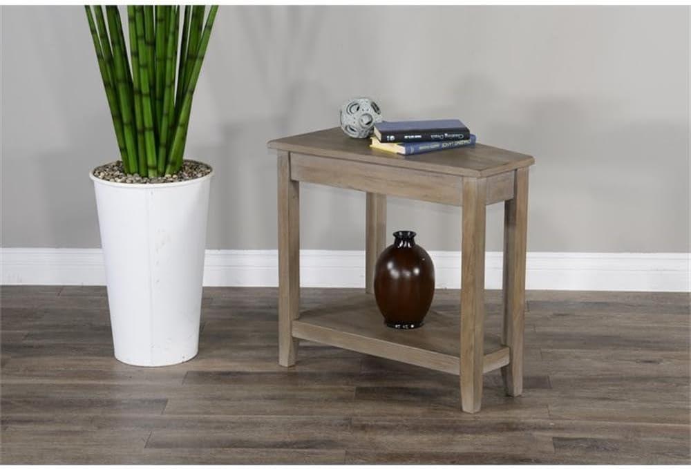 Sunny Designs Santa Fe 16" Transitional Wood Chair Side Table in Dark Chocolate
