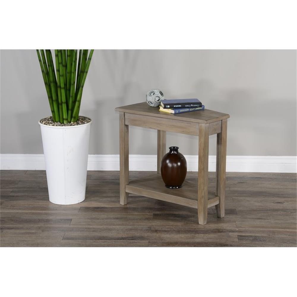 Sunny Designs Santa Fe 16" Transitional Wood Chair Side Table in Dark Chocolate