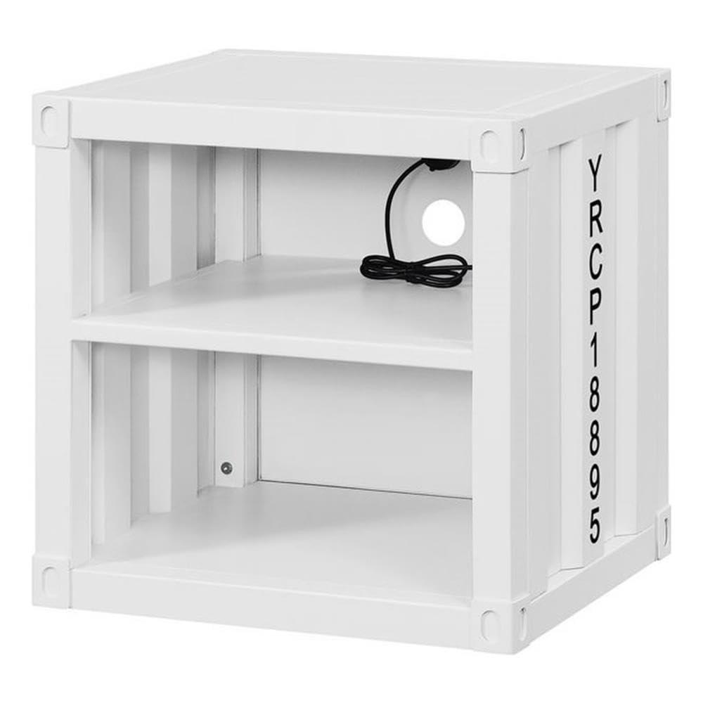 20" Cargo Nightstands White - Acme Furniture: Metal, Open Shelf, Kids' Room, No Assembly Required