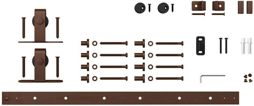 Solid Steel Mini Sliding Rolling Barn Door Hardware Kit for Single Wood Doors