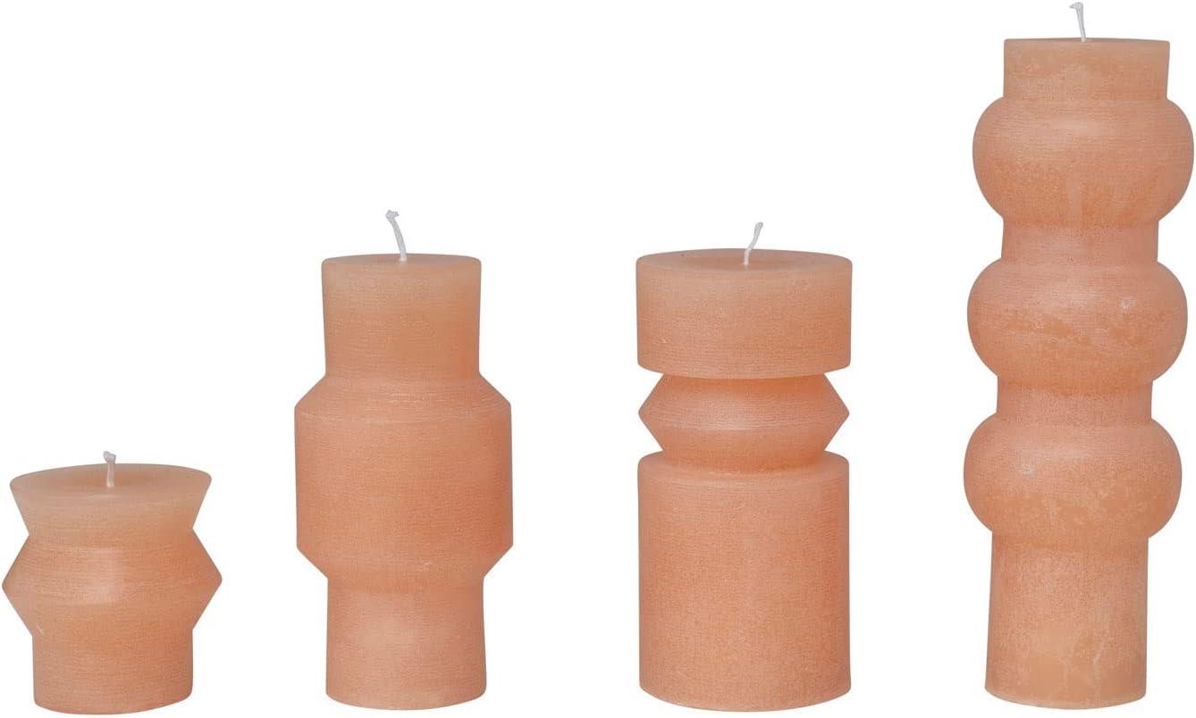 Cream Citrus Unscented Paraffin Pillar Candle 3" x 6"