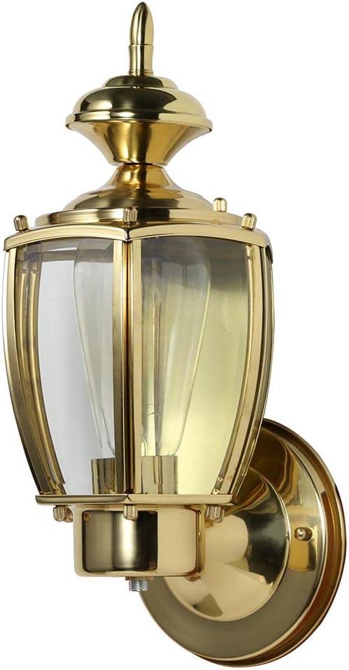 Design House  Jackson Outdoor Wall Lantern Sconce in Solid Brass