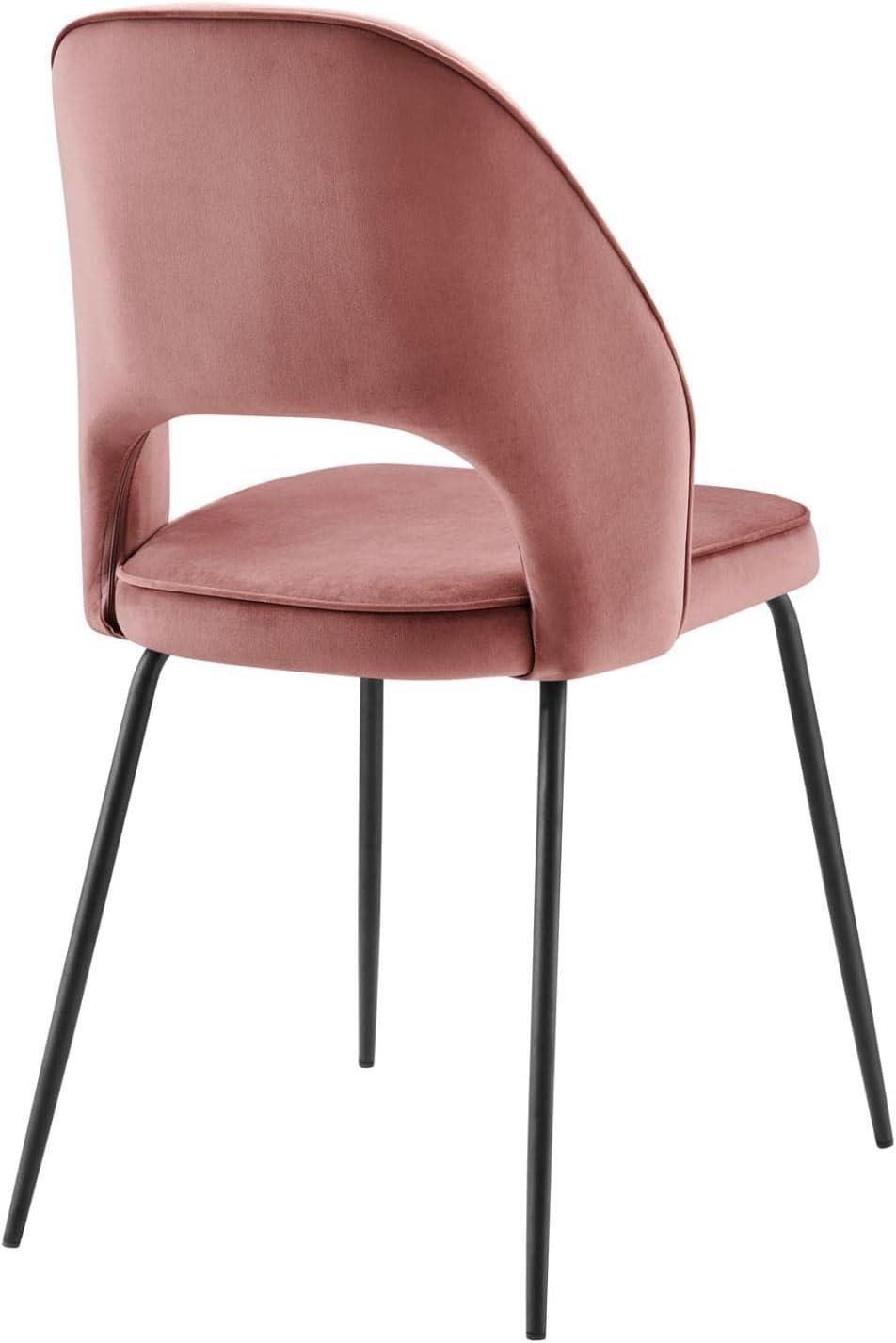 Modway Nico Performance Dining Chair, Black Dusty Rose