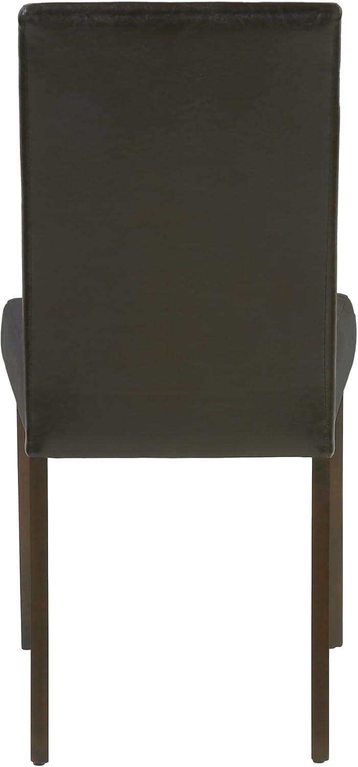 Monarch Specialties Dining Chair, Set Of 2, Side, Kitchen, Dining Room, Brown PU, 35.75" H, Indoor