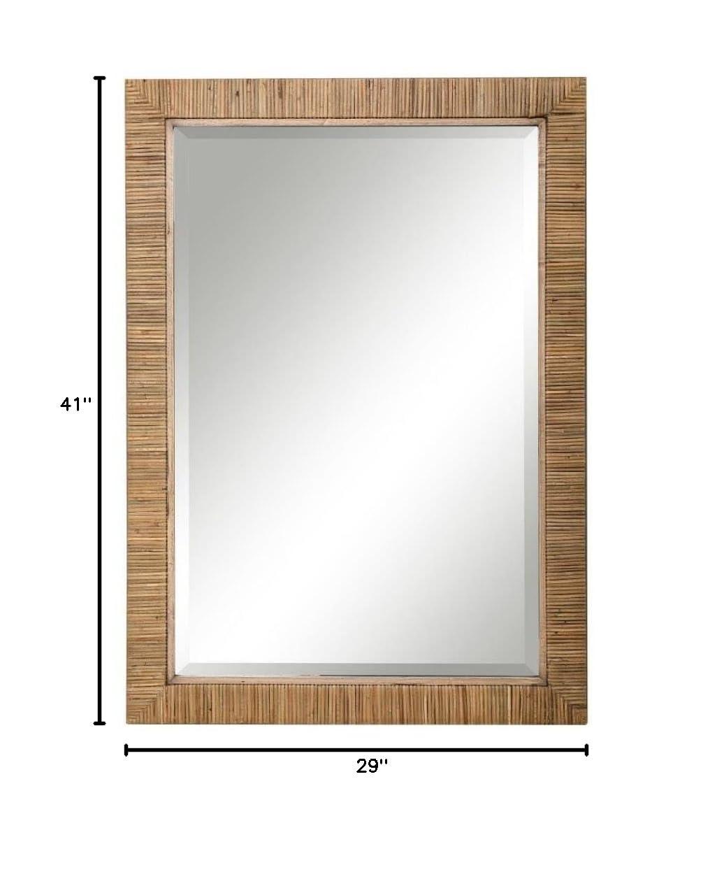 Uttermost Cape Natural Rattan 28 3/4" x 41" Wall Mirror