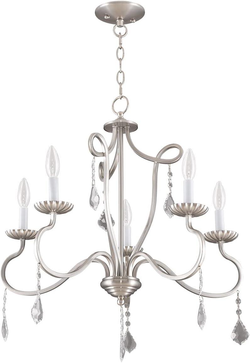 Livex Lighting Callisto 5 - Light Chandelier in  Brushed Nickel