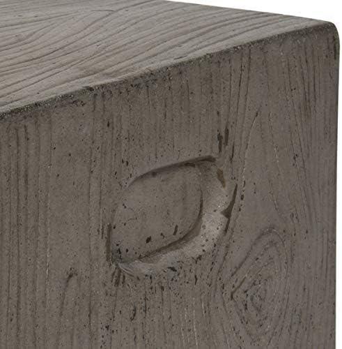 Cube Accent Stool - Indoor/Outdoor - VNN1003 - Black - Safavieh