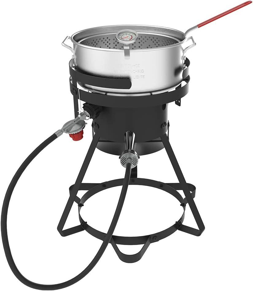 Nexgrill 10 Qt. Aluminum Fish and Wings Propane Fryer Kit