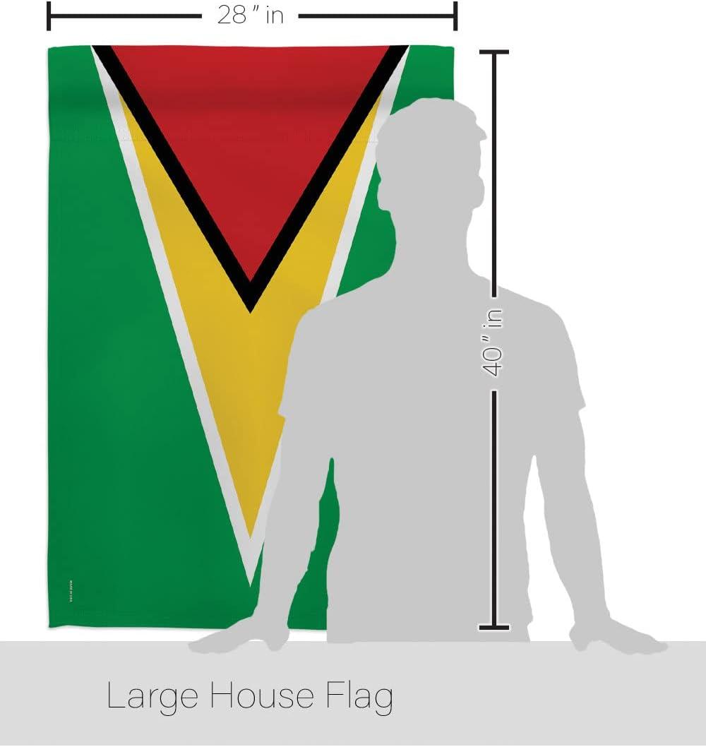 Guyana Patriotic Polyester Vertical House Flag, 28" x 40"