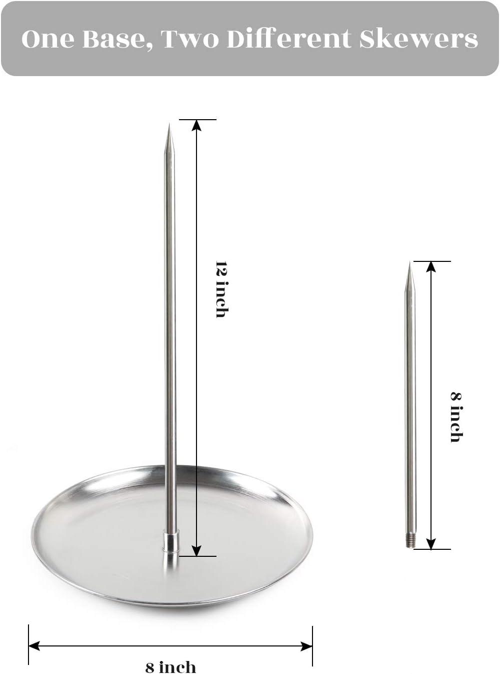 Ersvoioy Vertical Skewer Brazilian Barbecue Skewer Stand Stainless Steel Removable Grilling Meat Spit for Shawarma Kebabs Bbq Roasting Meat Steak Whole Chicken Sausage Deals of The Day Clearance