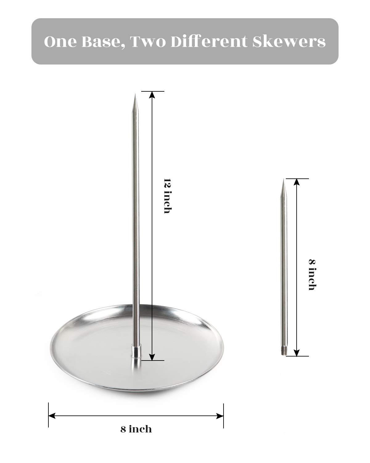 Ersvoioy Vertical Skewer Brazilian Barbecue Skewer Stand Stainless Steel Removable Grilling Meat Spit for Shawarma Kebabs Bbq Roasting Meat Steak Whole Chicken Sausage Deals of The Day Clearance
