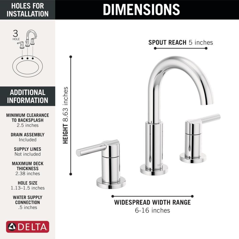 Two Handle Widespread Bathroom Faucet