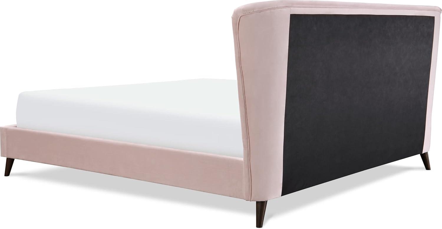 Adore Decor Adele Jupiter Wingback Upholstered Platform Bed