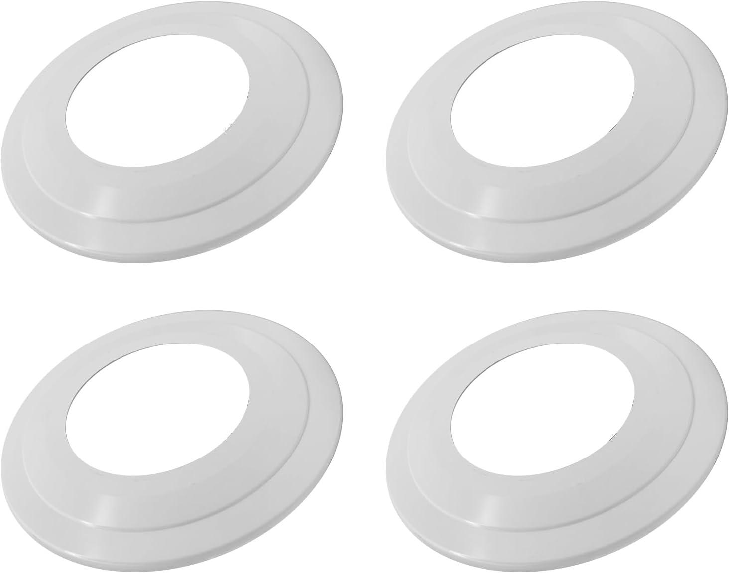 Luxrite 4-Pack White Goof Trim Ring for 5/6 inch Recessed Lights and Ceiling Light Fixtures, Outer Diameter 8 inch, Inner Diameter 6.14 inch