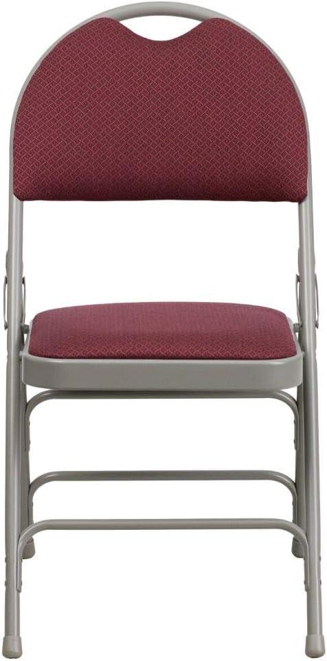 Flash Furniture 2 Pack HERCULES Series Extra Large Ultra-Premium Triple Braced Metal Folding Chair with Easy-Carry Handle