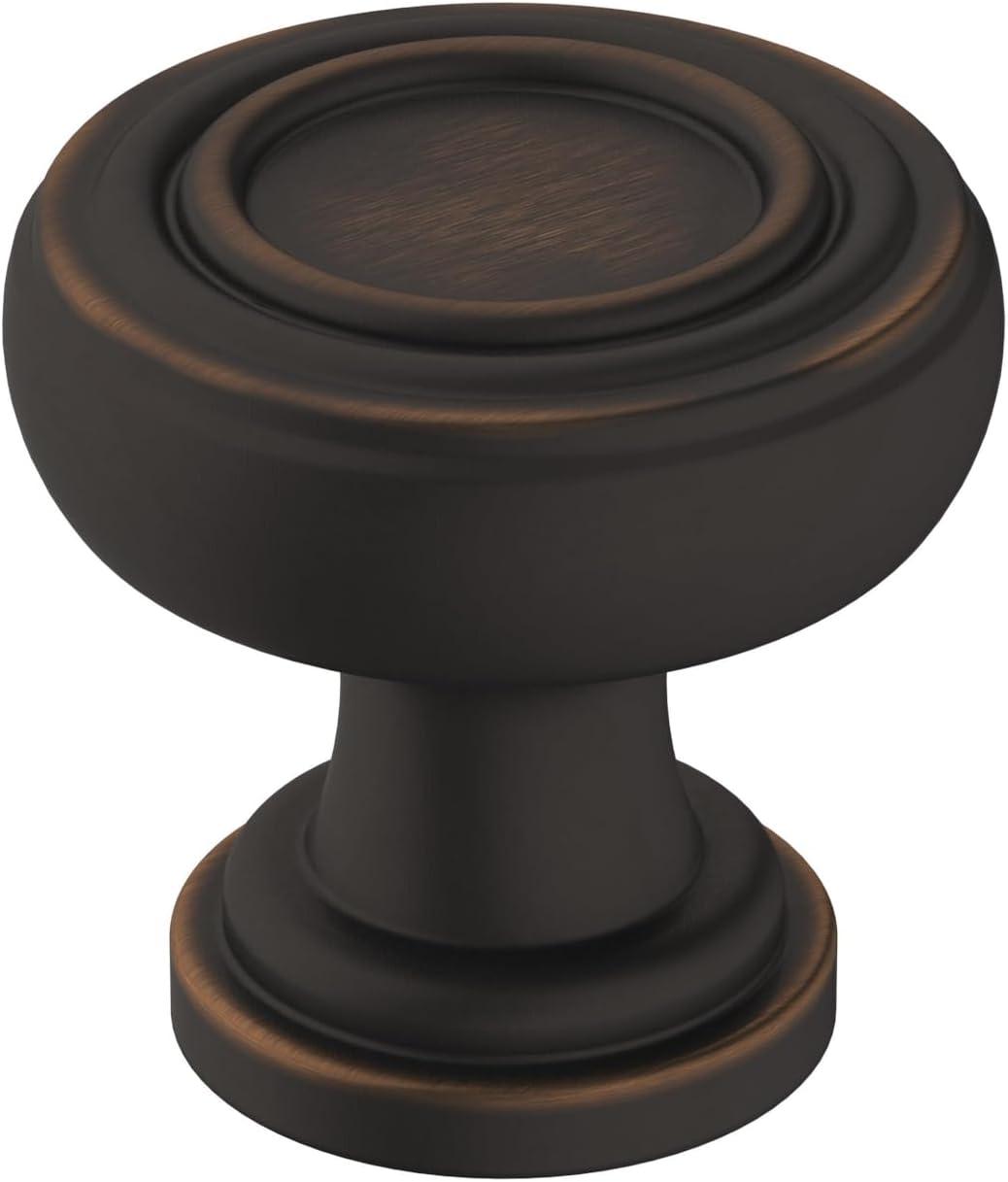 Amerock Ville 1-1/8 inch (29mm) Diameter Oil-Rubbed Bronze Cabinet Knob