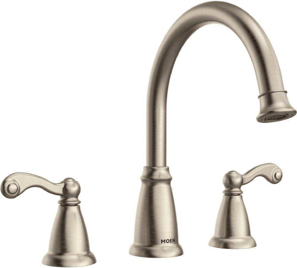 Brushed Nickel Traditional Deck Mounted Roman Tub Faucet