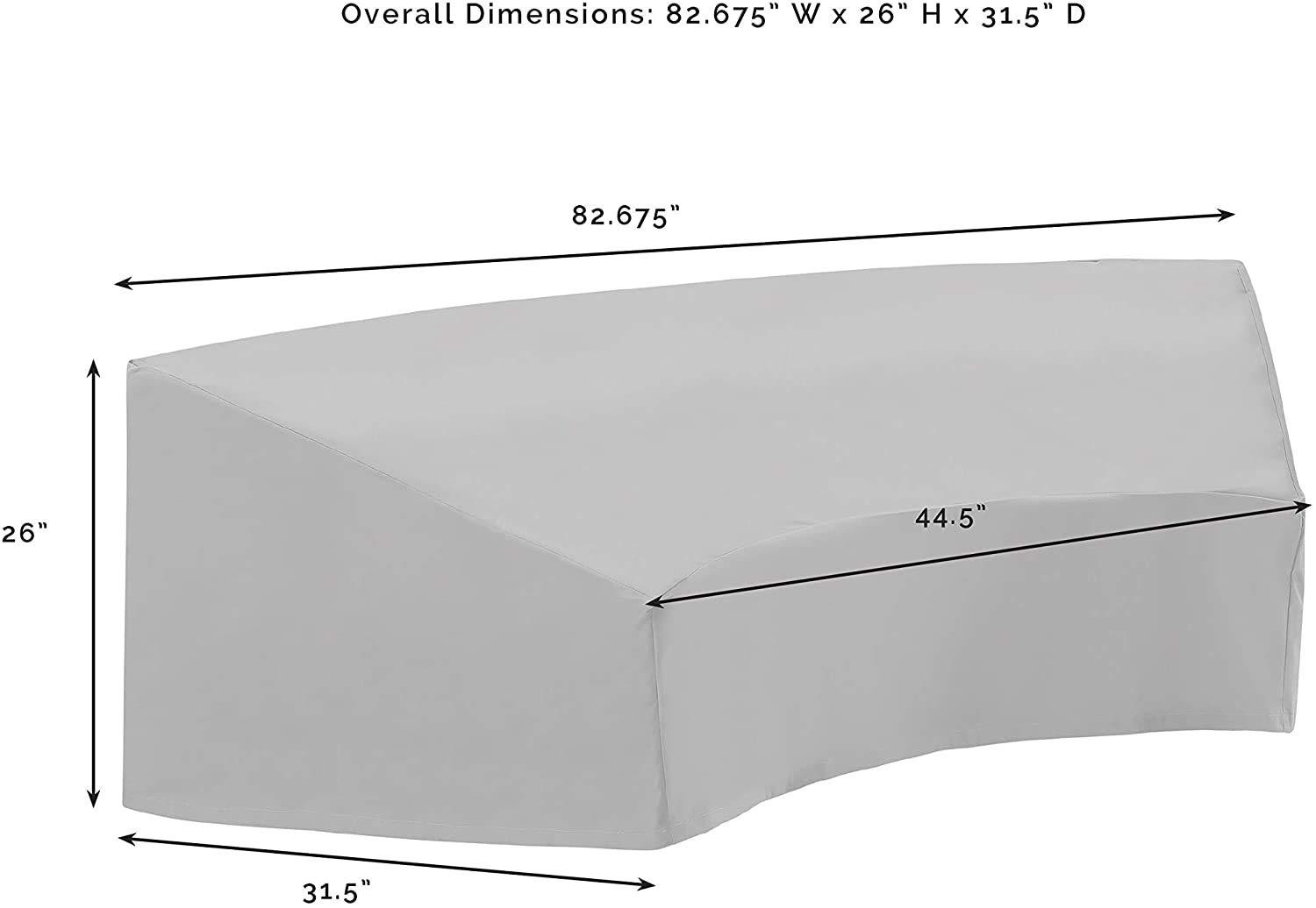 Crosley Outdoor Catalina Round Sectional Furniture Cover, Tan: Vinyl, Fits Wicker Sectional, 90 Day Warranty