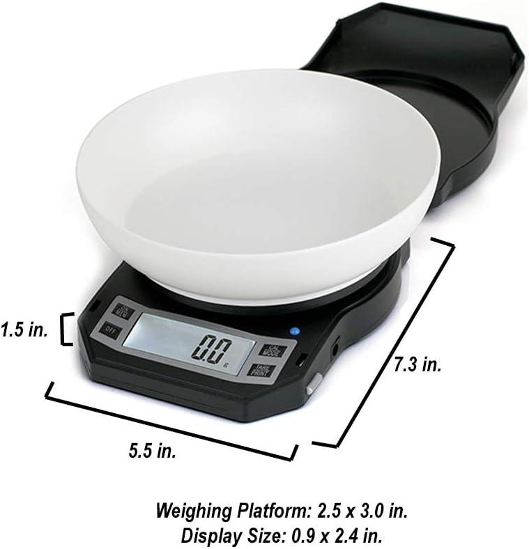 Compact Digital Kitchen Scale with Backlit LCD and Bowl