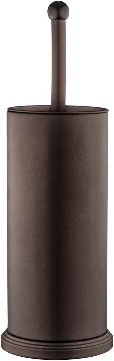 Home-it Toilet Bowl Brush and Holder - Bronze Bathroom Accessories Covered Toilet Brush Compact, Space Saving, Deep Cleaning for Tall Toilet Bowl, Great Scrubber Cleaner
