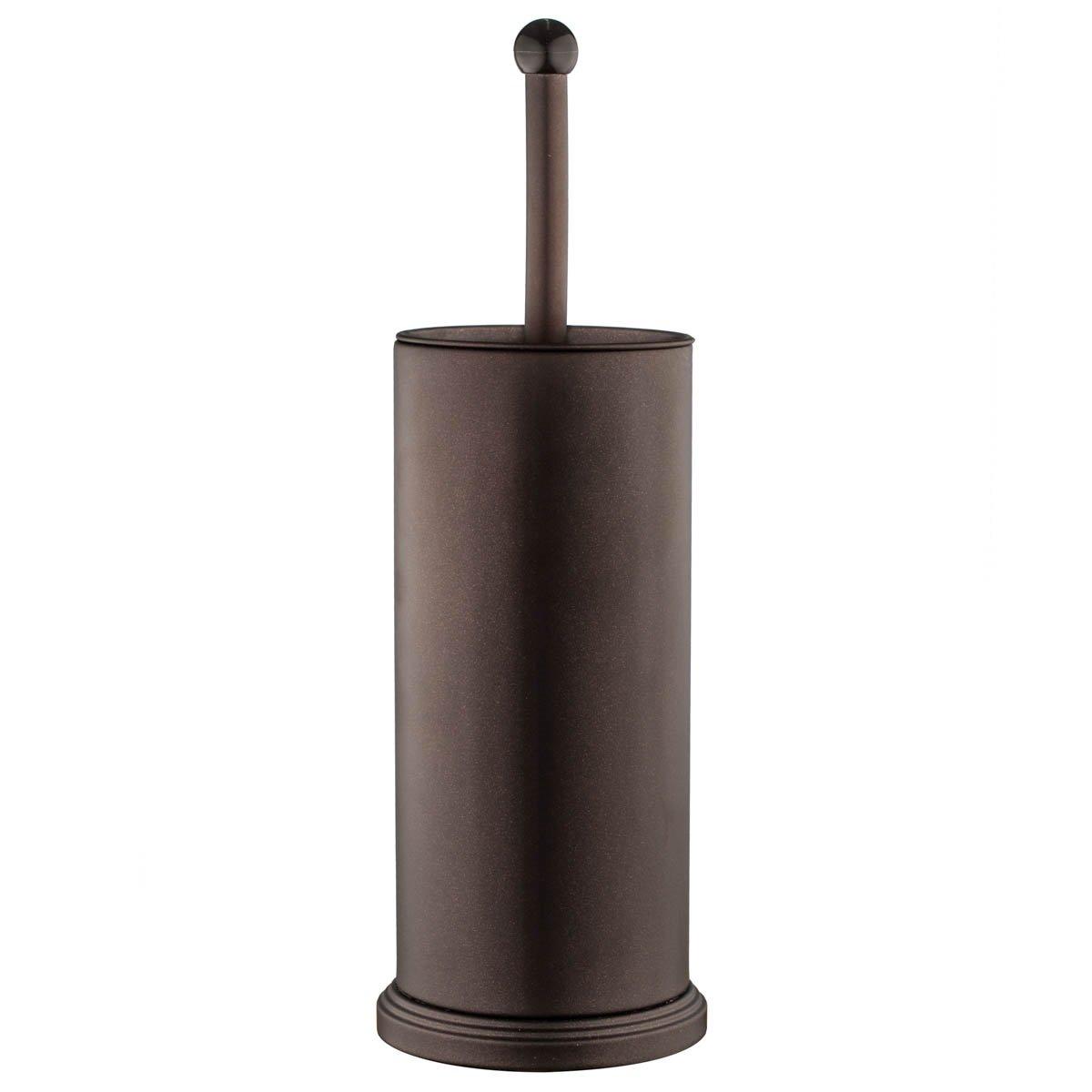 Home-it Toilet Bowl Brush and Holder - Bronze Bathroom Accessories Covered Toilet Brush Compact, Space Saving, Deep Cleaning for Tall Toilet Bowl, Great Scrubber Cleaner