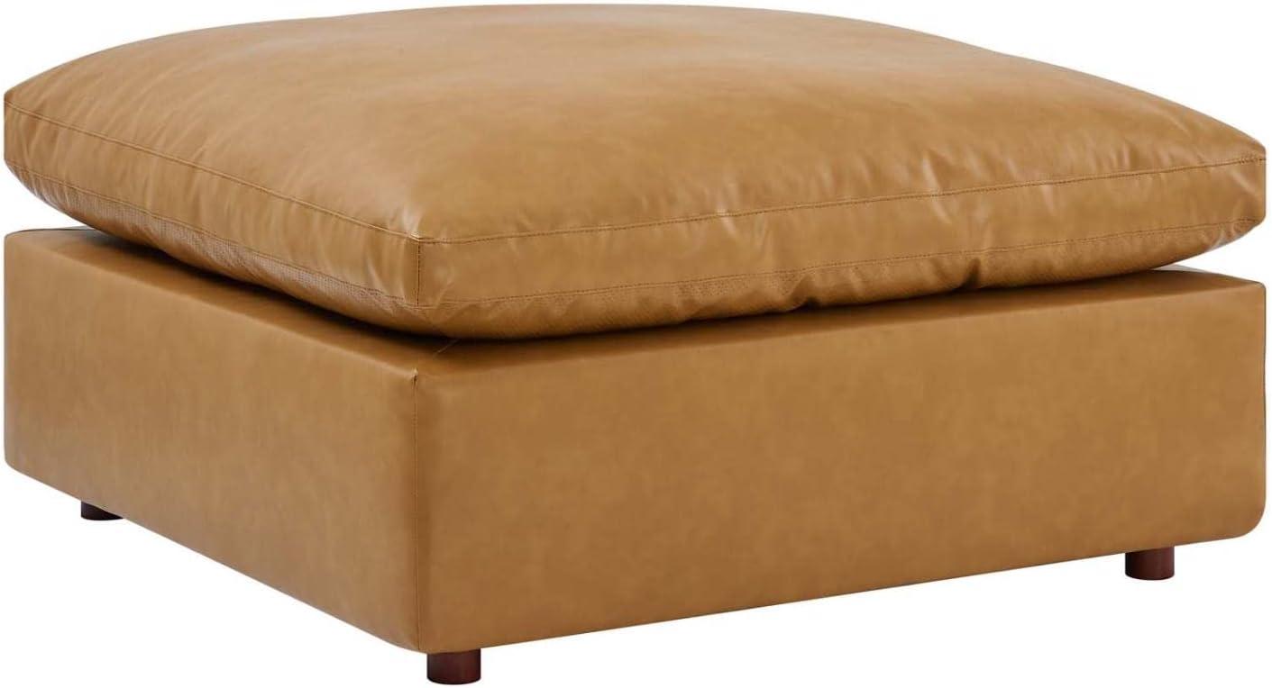 Modway Commix Down Filled Overstuffed Vegan Leather Ottoman