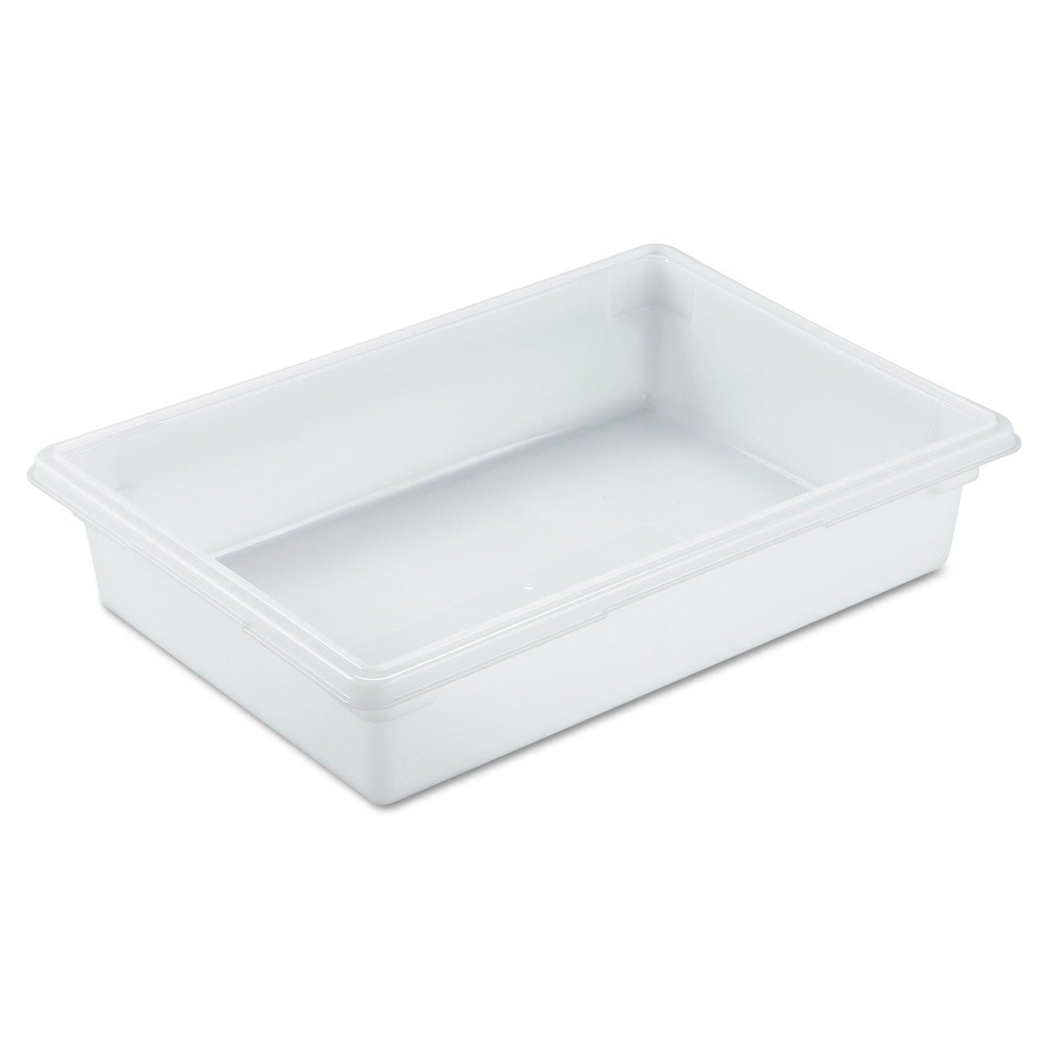 White 8.5 Gallon Plastic Food Storage Tote Box