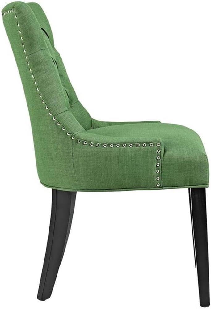 Regent Fabric Dining Chair Kelly Green - Modway: Chic Tufted Design, Nailhead Trim, Foam Padded